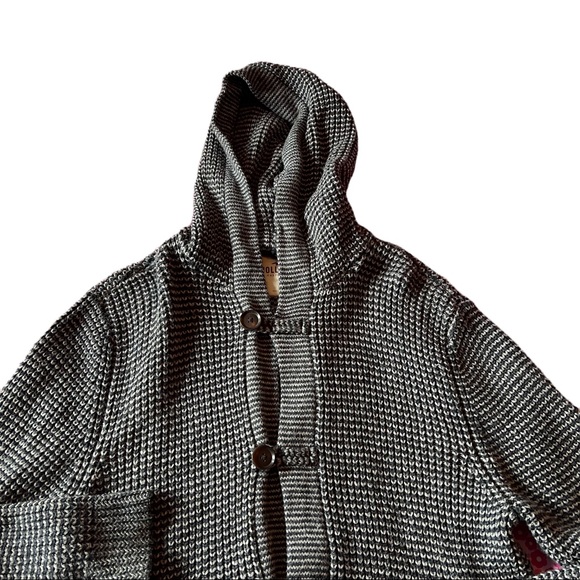 Hollister Gray Tones Hooded Cardigan Sweater size Large - Picture 3 of 8